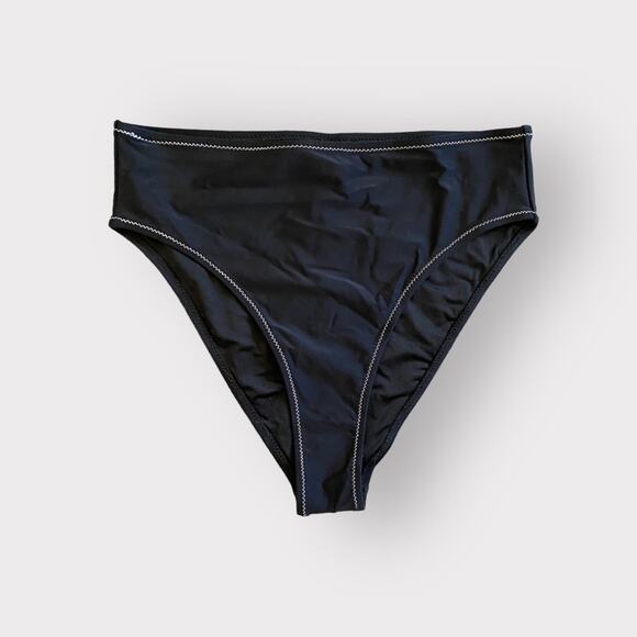 4th & Reckless  Cinder High Waist Swimsuit Bikini Black - Picture 1 of 8